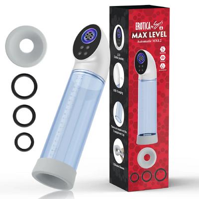 Automatic MXL2 - Ekstra Büyük Hazneli Yedek Başlıklı 9 Emiş Modlu Dijital Ekran Profesyonel Otomatik Penis Pompası