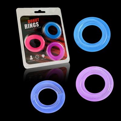 Donut Rings - Performans Artırıcı ve Serleştirici 3'lü Silikon Penis Halkası Set