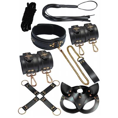 ExotiKiss Premium BDSM Fantezi Seti – Maske, Tasma, Kelepçe, Kamçı, Halat & Zincir Aksesuarları