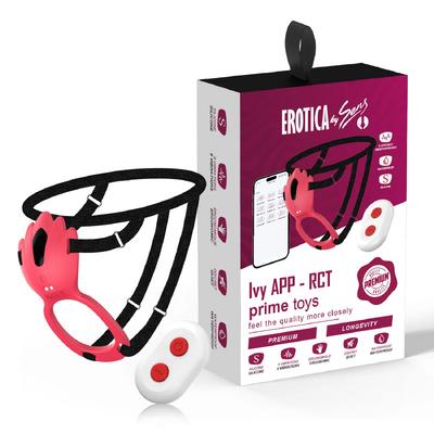 Ivy APP RCT - Şarjlı Kumanda Ve Telefon Kontrollü Vajina Çevresi ve Klitoris Uyarıcı Kemerli Giyilebilir Couple Vibratör