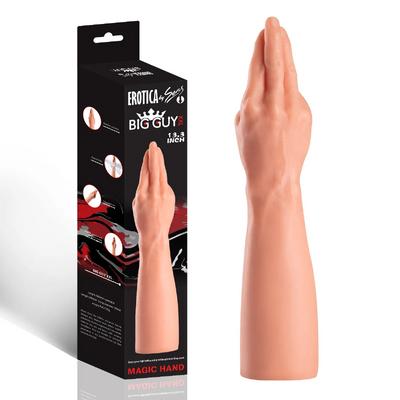 Magic Hand - King Size Realistic Fist Anal Plug Dev Boyut Gerçekçi Doku Realistik Sivri Uçlu El-Kol Dildo 34x7 CM