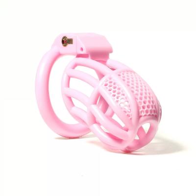 Plastik Pembe Penis Kilidi Erkek Bekaret Cihazı Chastity Cock Cage Küçük Boy Penis Esaret Kafesi