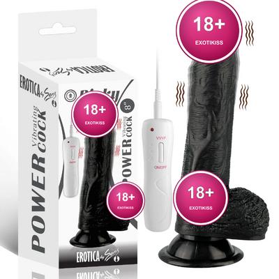 Ricky 20 CM Kumandalı Vantuzlu Koyu Ton Titreşimli Yetişkin Ürünü