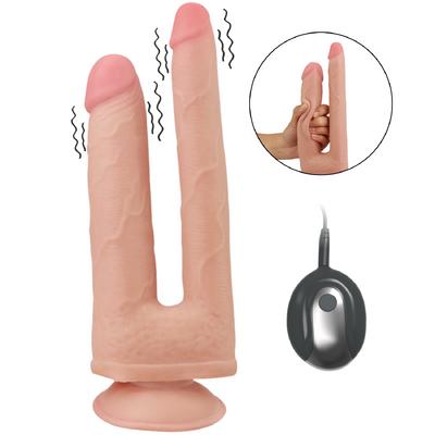Ryder - Çift Taraflı Hareketli Kayar Deri Çift Katmanlı Realistik Vibratör Dildo Ultra Yumuşak Gerçekçi Titreşimli Yapay Penis