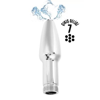 Paslanmaz Çelik Anal Butt Plug 7 Delikli Anal Temizlik Metal Lavman Duş Başlığı