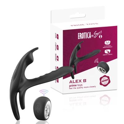 Exotikiss  Alex Şarjlı Uzaktan Kumandalı G Nokta Klitoris Uyarıcı Vibratör Testis ve Penis Halkası