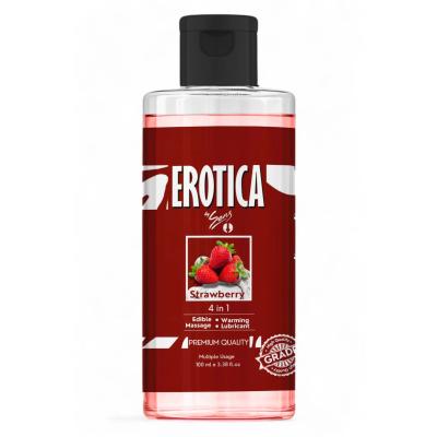 Strawberry 4 in 1 WB Lube 100ml by Sens Su Bazlı Çilek Aromalı Kayganlaştırıcı Masaj Jeli