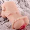 Amelia - Kolay Saklanabilir Cep Boy Titreşimli Isıtmalı Suni Vajina Realistik Mastürbatör 13 CM
