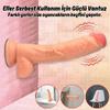Jadon - Kumandalı Vantuzlu Güçlü Titreşimli Gerçekçi Yapay Penis Realistik Dokuda Dildo 23 CM