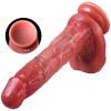İleri Geri Hareketli ve Rotasyonlu, Isıtmalı, Damarlı Dildo