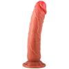 Kirk - Ultra Yumuşak Doku Testissiz Realistik Dildo Çift Katmanlı Silikon Gerçekçi Yapay Penis 17 CM