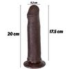 Lionel - Hareketli Kayar Deri Çift Katmanlı Realistik Vibratör Dildo Ultra Yumuşak Testissiz Gerçekçi Titreşimli Zenci Yapay Penis