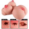 3.5 Kg 3‑in‑1 Titreşimli Isıtmalı Masturbator – Anal, Vajinal & Göğüs Girişli Suni Vajina