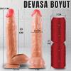ExotiKiss UNIQUE XL Realistik Dokuda Damarlı Kalın Dildo Vantuzlu Büyük Boy Gerçekçi Yapay Penis 30 CM