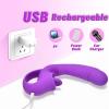 ExotiKiss VASANA Klitoris ve G Spot Uyarıcı 2 in 1 Hareketli Orgazm Dil Vibratör - Mor