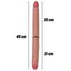 Zach - Sliding Skin Ultra Soft Realistic Double Ended Dildo Hareketli Kayar Deri Çift Katmanlı Çift Taraflı Gerçekçi Yapay Penis 45 CM