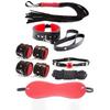 Deluxe BDSM Fantezi Seti – Maske, Ağız Topu, Tasma, Kelepçe, Kamçı, Halat ve Bağlama Aksesuarları