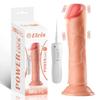 Elvis - Kumandalı Vantuzlu Testissiz Güçlü Titreşimli Gerçekçi Yapay Penis Realistik Dokuda Dildo 18 CM
