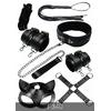 Exotikiss 7’li Fantazi Kelepçe ve Aksesuar Seti – Siyah BDSM Oyun Seti