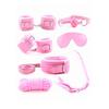 Exotikiss Fantazi Kelepçe Seti 7 Parça – BDSM Fetiş Aksesuar Seti, Pembe
