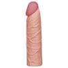 Gerçekçi Doku Penis Büyütücü ve Kalınlaştırıcı 3 CM Uzatmalı Realistik Penis Kılıfı 17 CM