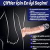 Gerçekçi Doku Penis Büyütücü ve Kalınlaştırıcı 4 CM Uzatmalı Şeffaf Realistik Penis Kılıfı 21 CM