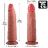 Hardy - Ultra Yumuşak Doku Testissiz Realistik Dildo Çift Katmanlı Silikon Gerçekçi Yapay Penis 22 CM