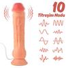 Jadon - Kumandalı Vantuzlu Güçlü Titreşimli Gerçekçi Yapay Penis Realistik Dokuda Dildo 23 CM