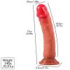 Kirk - Ultra Yumuşak Doku Testissiz Realistik Dildo Çift Katmanlı Silikon Gerçekçi Yapay Penis 17 CM
