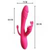 LUST Triple Curve Klitoris Anal ve G-Spot Uyarıcı Isıtmalı 3 in 1 Rabbit Dil Vibratör