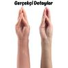 Magic Hand - King Size Realistic Fist Anal Plug Dev Boyut Gerçekçi Doku Realistik Sivri Uçlu El-Kol Dildo 34x7 CM