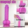 MYST COLOR Dildo Parlak Simli Ultra Yumuşak Pembe Realistik Yapay Penis