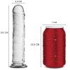 MYST COLOR Dildo Realistik Jel Dokuda Testissiz Ultra Yumuşak Şeffaf Yapay Penis 20 CM