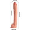 Otis - King Size Realistic Giant Dildo Kalın Dev Boy Gerçekçi Doku Realistik Yapay Penis 38x5.8 CM