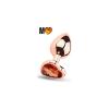 Paslanmaz Çelik Rose Gold Kalpli Mücevher Taşlı Metal Anal Butt Plug (Orta Boy)