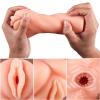 Patricia - Kolay Saklanabilir Cep Boy Titreşimli Isıtmalı Suni Vajina Realistik Mastürbatör 15 CM