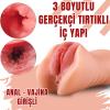 Exotikiss Premium Masturbator Candice - Realistik Dokulu Anal Vajinal 2 in 1 Titreşimli Suni Vajina