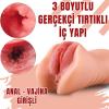 Exotikiss Premium Masturbator Candice - Realistik Dokulu Anal Vajinal 2 in 1 Titreşimli Suni Vajina