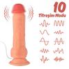 Ricky - Kumandalı Vantuzlu Güçlü Titreşimli Gerçekçi Yapay Penis Realistik Dokuda Dildo 20 CM