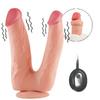 Royce - Çift Taraflı Hareketli Kayar Deri Çift Katmanlı Realistik Vibratör Dildo Ultra Yumuşak Gerçekçi Titreşimli Yapay Penis