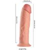 Stew - King Size Realistic Giant Dildo Kalın Büyük Boy Gerçekçi Doku Testissiz Realistik Yapay Penis 26x5.3 CM