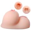 Susan - Anal Vajina Çift Girişli Titreşimli Isıtmalı Realistik Göğüs Mastürbatör 1.8 KG