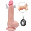 Thomas - Hareketli Kayar Deri Çift Katmanlı Realistik Vibratör Dildo Ultra Yumuşak Gerçekçi Titreşimli Yapay Penis