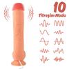 Thomas - Kumandalı Büyük Boy Güçlü Titreşimli Gerçekçi Yapay Penis Realistik Dokuda Dildo 28 CM