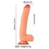 Thomas - Kumandalı Büyük Boy Güçlü Titreşimli Gerçekçi Yapay Penis Realistik Dokuda Dildo 28 CM