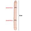 Ultra Soft Realistic Double Ended Dildo Yumuşak Doku Gerçekçi Çift Taraflı Realistik Yapay Penis 33 CM