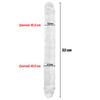 Ultra Soft Realistic Double Ended Clear Dildo Yumuşak Doku Gerçekçi Çift Taraflı Realistik Şeffaf Yapay Penis 33 CM