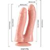 Ultra Soft Realistic Double Penetrator Dildo Yumuşak Doku Gerçekçi Çift Taraflı Realistik Yapay Penis
