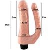 Ultra Soft Realistic Double Penetrator Dildo Vibrator Yumuşak Doku Gerçekçi Çift Taraflı Titreşimli Realistik Yapay Penis
