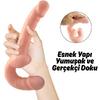 Ultra Soft Realistic Strapless Strap-on Double Dildo Yumuşak Doku Gerçekçi Çift Taraflı Realistik Yapay Penis